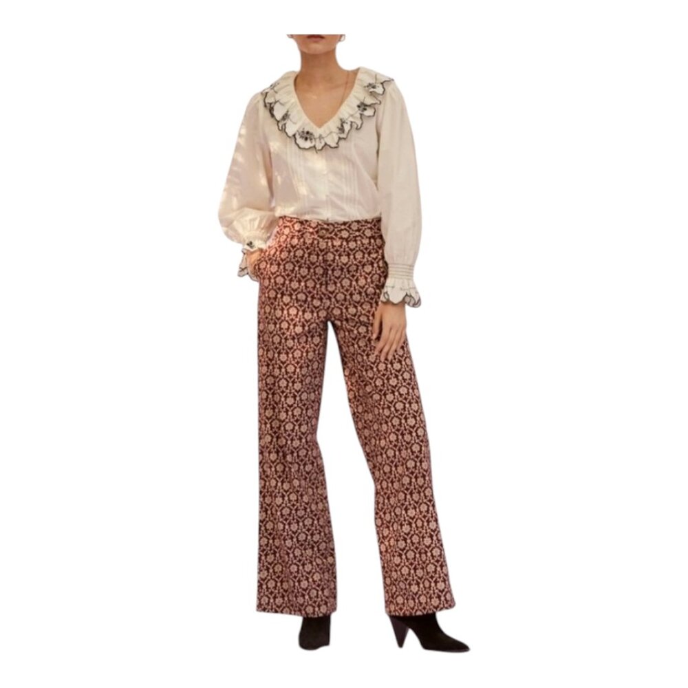 NWT Sonmer 2-Piece Set Olivia Pant & Kitty Blouse Cottagecore Bohemian Women's S - Picture 4 of 16